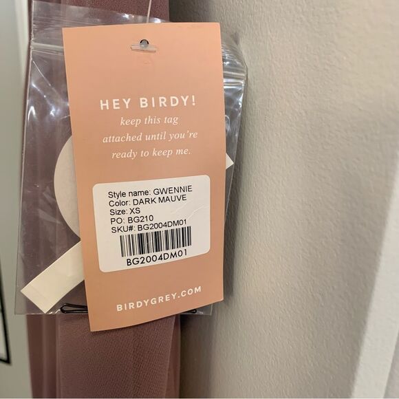 Birdy Grey GWENNIE DRESS XS Dark Mauve Wedding Formal Event Party Dress - Picture 12 of 16